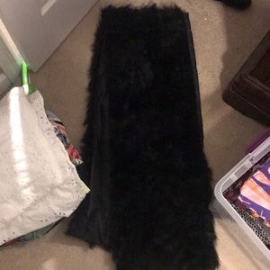 Black faux fur wrap